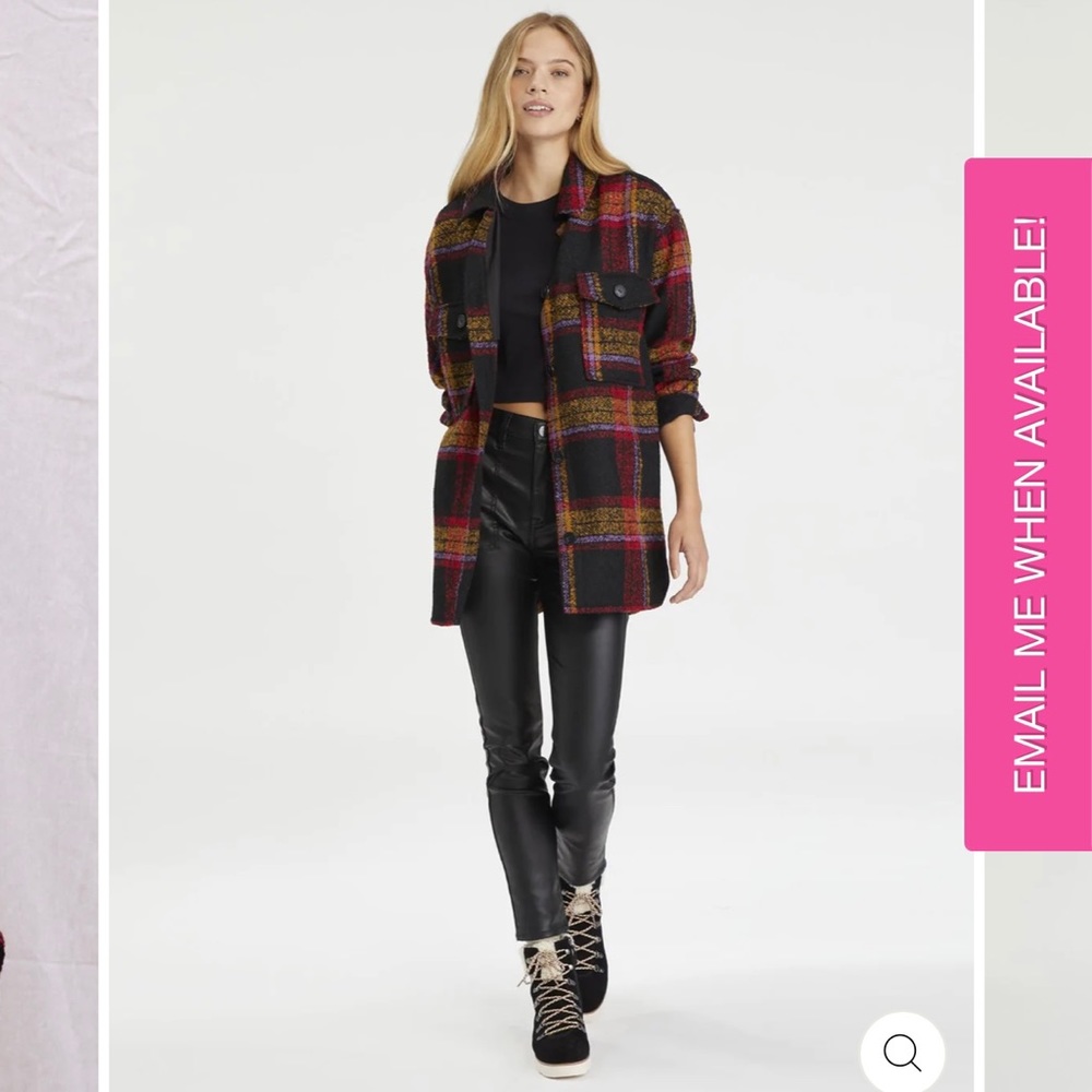 BRAND NEW & NEVER WORN Sanctuary Midi Shacket in Carson Plaid XS $80 OBO - Picture 3 of 8